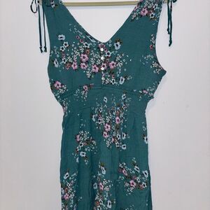Aeropostale Green Floral Dress